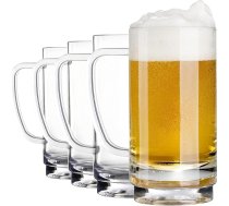 Youngever iepakojums ar 4 500 ml plastmasas alus glāzēm, alus krūzītes, plastmasas dzeramās glāzes, atkārtoti lietojamas plastmasas alus krūzes