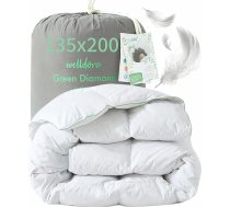 Welldora Comfort sega 135 x 200 cm, 100% īpaši mīksta spalvu un dūnu sega, pārbaudīta speciālistu, Oeko-Tex, alerģiskiem cilvēkiem, RDS sertificēta dzīvnieku labturībai, visu gadu, spalvu sega, 135 x 200 cm