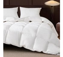 BEDSURE Pūnu sega 135 x 200 cm, Pūnu sega, Silta ziemas sega, 90% pūkas un 10% spalvu pildījums, kokvilnas spalvu sega Oeko-Tex, RDS sertifikāts Vācijā, Pūnu sega balta