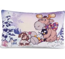 NICI 49330 Mājīgs ziemas spilvens 43 x 25 cm Violets Ilgtspējīgs pūkains plīša spilvens zēniem, meitenēm, zīdaiņiem un rotaļlietu mīļotājiem - ideāli piemērots mājās, bērnistabā vai ceļā