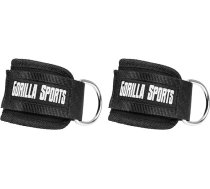 GORILLA SPORTS® Kāju siksnas - vienvietīgas / 2 komplekti ar D-Ring un Velcro stiprinājumu, līdz 80 kg, polsterētas - potītes siksnas, potīšu siksnas, potīšu siksnas, potīšu ierobežotāji, kabeļu vilkšana, kāju treniņi, fitness, sporta z