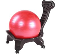 Līdzsvara bumbu krēsls Ergonomiski vingrošanas bumbu krēsli birojam, līdzsvara bumbu krēsls rakstāmgaldiem pusaudžiem un pieaugušajiem klasē, stabilitātes sporta jogas bumbu sēdeklis smagiem cilvēkiem / melns