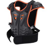 Bērnu bruņu krūškurvja mugurkaula veste muguras atbalsta aizsargapģērbu jaka motocikla Dirt Bike Motocross Slēpošana Snovbords (oranžs, S)
