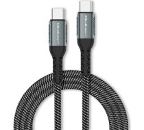 Usb 2.0 tipa c kabelis | usb 2.0 tipa c 100w | qc 3.0 | pd | 1m | melns
