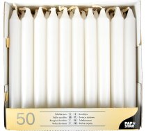 Papstar 13800 Taper svece 50 gabali 21 mm balta