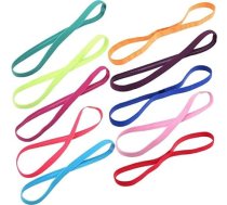 BESPORTBLE 10 elastīgo jogas aproces, fitnesa aproces, sporta aproces, konfektes krāsu matu lentes