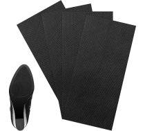 UKOFEW 4 neslīdošas zoles, 25 x 10 cm apavu zoles aizsargplāksnes, gumijas zoles, kas neslīd un samazina troksni, piemērotas lielākajai daļai apavu zoļu (melnas)