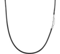 RWQIAN Vīriešu ādas kaklarota 2/3 mm ar aizdari Ādas auklas ķēde sievietēm Melna/brūna gumijas ķēdes rotaslietas 46-76 cm