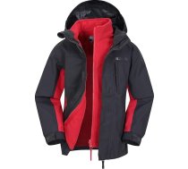 Mountain Warehouse ūdensnecaurlaidīga bērnu jaka Cannonball 3-in-1 - elpojoša triklimatiska ziemas jaka ar līmētām šuvēm un noņemamu kapuci