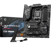 MSI X870 Gaming Plus WiFi pamatplate, ATX - Atbalsta AMD Ryzen 9000/8000/7000/7000 procesorus, AM5-14+2+1 Duet Rail sistēma, DDR5 8200+MT/s (OC), PCIe 5.0 x16 un 4.0 x16, M.2 Gen5, Wi-Fi 7, 5G LAN LAN