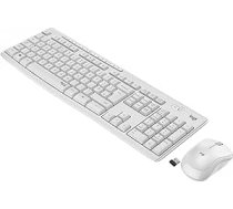 Logitech MK295 bezvadu tastatūras peles komplekts ar Silent Touch tehnoloģiju, īsceļu pogām, optisko izsekošanu, nano USB uztvērēju, bezvadu savienojumu bez kavēšanās, FR AZERTY izkārtojumu - Balts