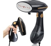 ZStarlite tvaika gludinātājs ar tvaika suku, 1500 W, tvaika birstes tvaika gludinātājs, ātra sildīšana, 25 g/min tvaika, salokāms, kreklu gludinātājs, tvaika gludināšanas mašīna birojam, mājai, ar gludināšanas cimdu - melns