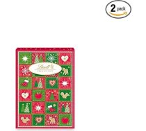 Lindt šokolāde Ziemassvētkiem, Merry Fest Mini galda adventes kalendārs 2024, 2 x 115 g, dažādas šokolādes bumbiņas, šokolāde Ziemassvētku laikam, šokolādes dāvana