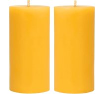 Danilovo 100% bišu vaska sveces - augstākās kvalitātes bišu vaska sveces, luksusa aksesuārs mājīgam interjeram (2 gab., 5 x 10 cm, degšanas laiks 35 stundas)