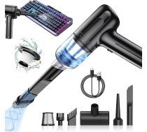Anluomania rokas putekļsūcēja akumulatora bezvadu akumulators 3 in 1, mini putekļsūcējs 11000 Pa, 4000 mAh, automašīnu putekļsūcējs, mitrs un sauss rokas putekļsūcējs, automašīnai, mājai, virtuvei, mājdzīvnieku matiem
