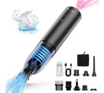Rokas putekļsūcējs 8000Pa elektriskais gaisa sūknis ar 7800 mAh akumulatoru - 50000 apgr./min putekļu pūtējs 4-in-1 85 W bezvadu rokas putekļsūcējs Mini putekļsūcējs automašīnas datoram Mājdzīvnieku matu gaisa matracis