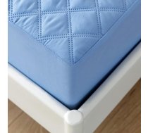 Stepēts matrača aizsargs Ūdensnecaurlaidīgs mikrošķiedras stepēts poliestera pārklājs, vienvietīgs 35 cm īpaši dziļš matrača pārvalks/apvalks (debeszils, vienvietīgs)