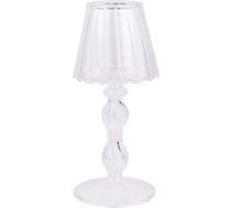 VOSAREA Stikla tējas gaismas turētājs Galda lampas formas sveces turētājs Galda sveču turētājs Dekoratīvs Twist Pattern Glass Style 1 18,5 x 8,3 cm