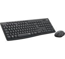 Logitech MK295 bezvadu tastatūras peles komplekts ar klusā pieskāriena tehnoloģiju, īsceļu pogām, optisko vadīklu, Nano USB uztvērēju, bez kavēšanās bezvadu savienojums, QWERTZ izkārtojums - melns