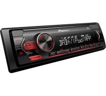 Pioneer Electronics MVH-S220DAB-AN 1 DIN autoradio ar DAB antenu ar RDS un DAB+, sarkans, USB MP3, WMA, WAV, FLAC, AUX ieeja, Android atbalsts, iPhone vadība, ARC lietotne