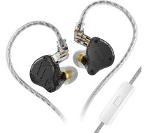 Yinyoo KZ ZS10 PRO X vadu austiņas, ZS10 PRO X monitora austiņas ar uzlabotiem 4BA 1DD draiveriem, noņemams 0,75 mm 2 pin kabelis (x melnas, ar mikrofonu)