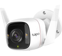 TP-Link Tapo C320WS āra novērošanas kamera, WiFi IP kamera, 4 MP augstas izšķirtspējas, 30 m pilnkrāsu nakts redzamība, kustības noteikšana, IP66 ūdensizturīga, trauksmes ziņojums, divvirzienu audio, balta, 1 gab.