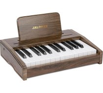 Bērnu klavieru klaviatūra, digitālās klavieres bērniem, mūzikas izglītības instrumenta rotaļlieta, koka klavieres maziem bērniem, meitenēm, zēniem (valriekstu, 25 taustiņi)