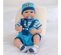 JUYOUYYI Reālistiska rebornēta bērnu lelle, 18 collu reālistiska bērnu lelle, reāla dzīve, mīksta svērta rebornēta lelle, Ziemassvētku vai dzimšanas dienas dāvana, rotaļlieta bērniem vecumā no 3 gadiem