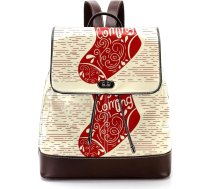 Ziemassvētku zeķes Personalizētas skolas somas Grāmatu somas pusaudžiem, daudzkrāsainas, 27x12.3x32cm, mugursomas mugursomas