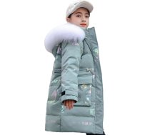 Ziemas jaka meitenēm bērniem bērniem meitenes ziemas mēteļa izmērs 122/128/134/140/146/152/164 oderēts Parka jaka bērniem āra silts ziemas Parka meitene ilgi stepēts jaka ar kažokādas kapuci