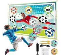 Futbola rotaļlietu komplekts bērniem, iekštelpu āra futbola rotaļlietu komplekts ar 2 Velcro bumbām, salokāmi futbola vārti, Ziemassvētku dzimšanas dienas dāvanas, futbola rotaļlieta bērniem 5 6 7 8 gadi