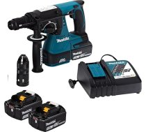 Makita DHR243RTJB Akumulatora kombinētais āmurs SDS-PLUS 18 V melnā krāsā / 5,0 Ah 2 akumulatori + lādētājs Makpac komplektā