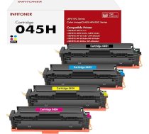 Infitoner 4-Pack 045H saderīgs ar CRG-045H CRG-045 045 tonera kasetnes aizstājējs Canon ImageCLASS MF-633cdw MF-635cx MF-634cdw LBP612cdw LBP612cdw LBP613cdw MF-631cdw MF-632cdw (melns ciāns dzeltens dzeltens magenta a) a) a)