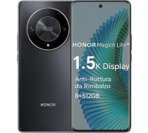 HONOR Magic6 Lite viedtālrunis 5G Android 13 Dual SIM NFC 8GB RAM 512GB AMOLED 6,78 collu pret pārrāvumiem ar Snapdragon 6 Gen 1,108MP 5300mAh Midnight Black