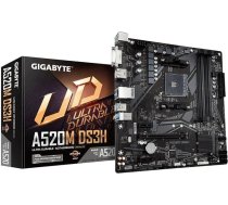 Gigabyte A520M DS3H mATX mATX pamatplate AMD AM4 procesoriem