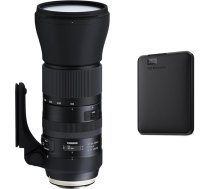 TAMRON A022E SP 150-600mm F/5-6.3 Di VC USD G2 Canon Black & WD Elements Pārnēsājamais ārējais cietais disks 4TB (mobilā datu glabāšana, USB 3.0 interfeiss, Plug and Play, formatēts Windows), melns