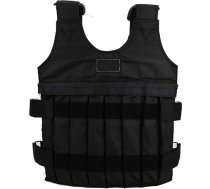 Svara veste Skrējiena veste Regulējama 20 kg treniņu veste Fitnesa veste bez atsvariem Fitnesa neilona veste stiprības treniņiem Skrējiens skriešanas skriešanai Jogging Black