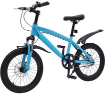 BAOCHADA 18 collu bērnu velosipēds Bērnu kalnu velosipēds Bērnu vienātruma velosipēds Bērnu velosipēds Meitenes Zēni MTB Āra Cruiser velosipēds Stīvs bērnu velosipēds ar riepu sūkni un lukturīti, zils