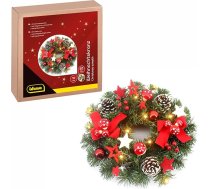 Idena 30546 LED Ziemassvētku vainags ar pasaku gaismiņām un 10 LED diodēm siltā baltā krāsā, aptuveni 30 cm liels, 6 stundu taimera funkcija, darbojas ar baterijām, kā durvju vainags un Ziemassvētku rotājums