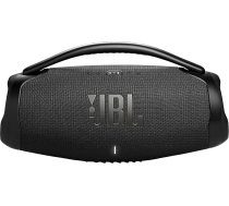 JBL Boombox 3 WiFi un Bluetooth skaļrunis ar 24 stundu akumulatora darbības laiku, ūdens un putekļu izturīgs, melns