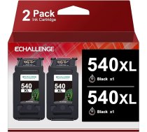 ECHALLENGE PG-540 XL priekš Canon printeru kasetnes 540 XL savietojamas daudzpaku kasetnes priekš TS5150 MG3650 MG3650 MG3600 MG4250 MX475 MX375 MX535 MG3150 MG3500 (2 Black)