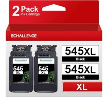 ECHALLENGE PG 545 XL melnā krāsa, kas paredzēta Canon printeru kasetņu 545 Multipack melnā krāsā, kas paredzēta MX495 Pixma TS3350 MG2550s TS3150 TR4550 MG3050 TR4551 MG2950 MX490 MG2555s (2 melnas)