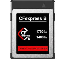 Dogfish 128 GB CFexpress B tipa atmiņas karte līdz 1700 MB/s, 8K 4K RAW fotoattēliem un video, piemērota profesionālām kamerām Nikon Canon Panasonic