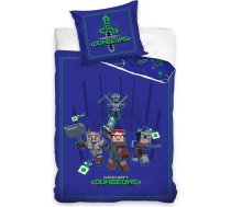 Minecraft gultasveļas komplekts zēniem - bērnu gultasveļa 135 x 200 cm 80 x 80 cm 100% kokvilna ar rāvējslēdzēju - tumši zils motīvs ar abpusēju apdari