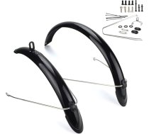 Velosipēda dubļusargu komplekts 700c x 45 mm, piemērots 35 mm-45 mm platām riepām, melns