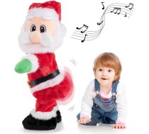 Gfilay Twerking Santa Claus Dancing Santa ar mūziku, animācijas Ziemassvētku plīša lelle dzied angļu dziesmu Ziemassvētku rotaļlieta bērniem