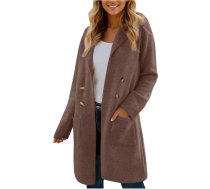 KDEIHT vilnas mētelis Sieviešu ziemas mētelis Ilga vilnas jaka Silts mētelis Elegants ziemas jaka ar atlokā apkakles jaka Vilnas trenču mētelis Double Breasted krekls jaka Leisure Winter Parka Long Sleeve Outdoor