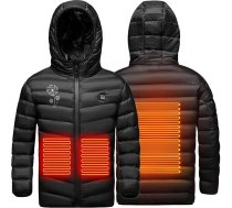 Battnot Siltās vestes bērniem, apsildāmās jakas, bērnu vestes, USB elektriskās vestes ar garām piedurknēm, apsildāmās jakas ar kapuci, silts ziemas termiskais apģērbs brīvdabas kempingiem, pārgājieniem, siltā jaka