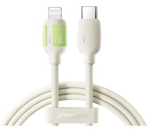USB-C - iPhone Lightning kabelis ar fluorescējošu uzgalu 30W 1,2 m - bēšs