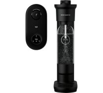 GROHE Blue Fizz ūdens karbonizators ar CO2 displeju (displejs parāda CO2 līmeni, 3 regulējami CO2 līmeņi, bez CO2 pudeles, 1 x 0,85 l ūdens pudele + tīrīšanas pulveris), melns